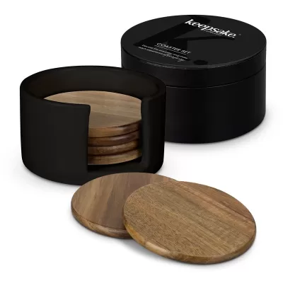 Keepsake Acacia Coaster Set