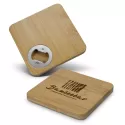 Square Bamboo Bottle Opener Coaster