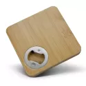 Square Bamboo Bottle Opener Coaster