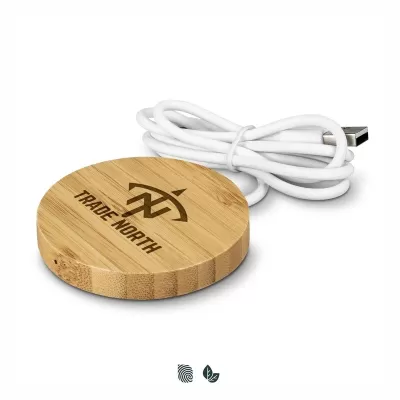 Magnetic 10W Bamboo Wireless Charger