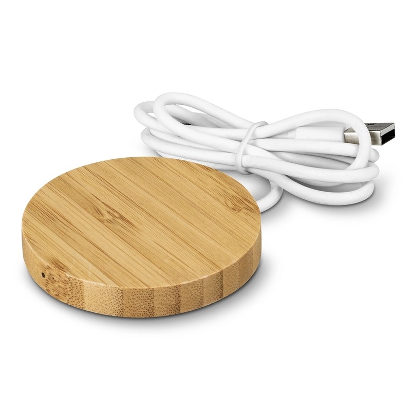 Magnetic 10W Bamboo Wireless Charger