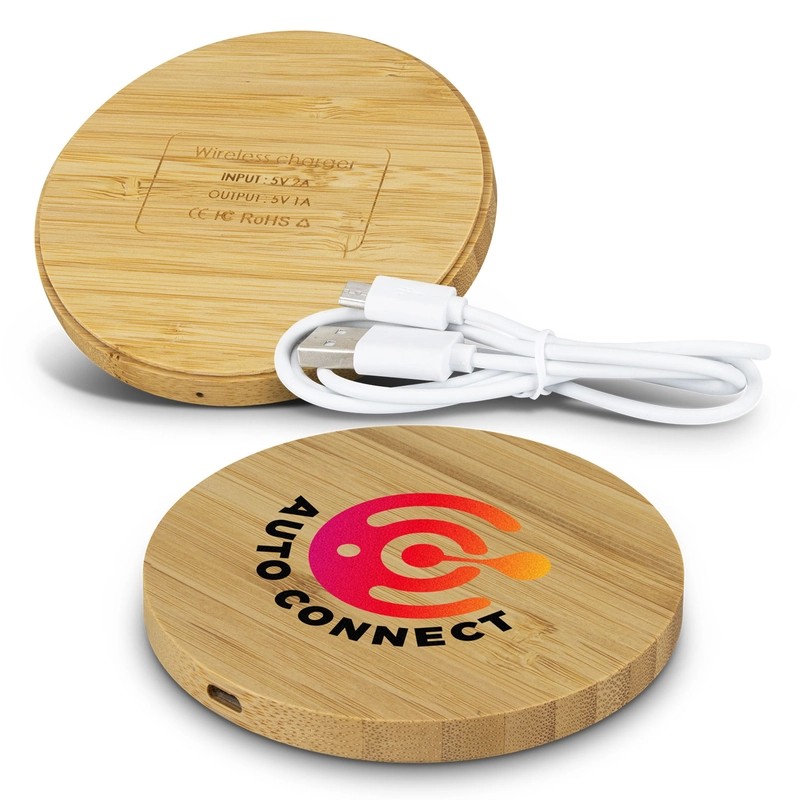 Vita 5W Round Bamboo Wireless Charger