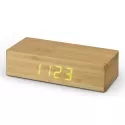 Bamboo Wireless Charging Clock