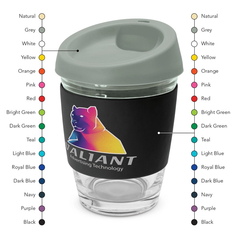 Metro 340ml Glass Coffee Cup