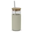 branded Alchemy 450ml Bamboo Lid Glass Tumbler, from our range of promotional Travel Mugs