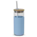 branded Alchemy 450ml Bamboo Lid Glass Tumbler, from our range of promotional Travel Mugs