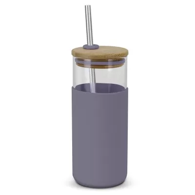 branded Alchemy 450ml Bamboo Lid Glass Tumbler, from our range of promotional Travel Mugs
