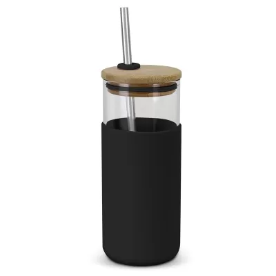 branded Alchemy 450ml Bamboo Lid Glass Tumbler, from our range of promotional Travel Mugs