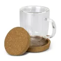 Keepsake Onsen 350ml Cork Lid Borosilicate Glass Coffee Cup