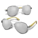 Aviator Bamboo Mirror Lens Sunglasses