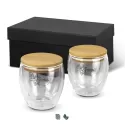 Azzurra 2 Piece 250ml Bamboo Lid Glass Set