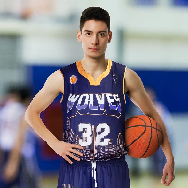 Mens Custom Polyester Basketball Top
