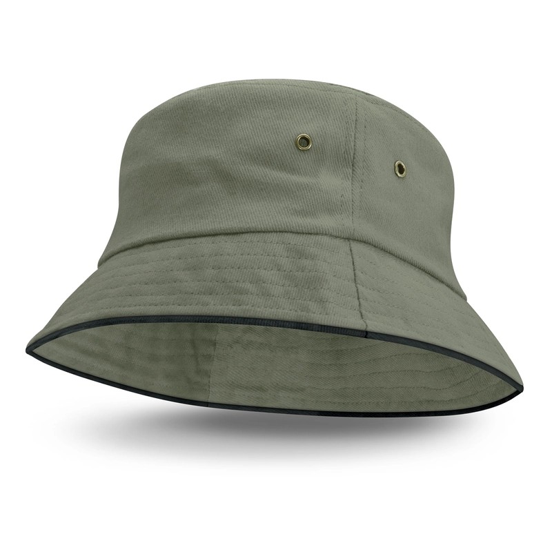 Bondi Black Sandwich Trim Bucket Hat