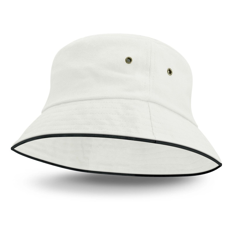 Bondi Black Sandwich Trim Bucket Hat