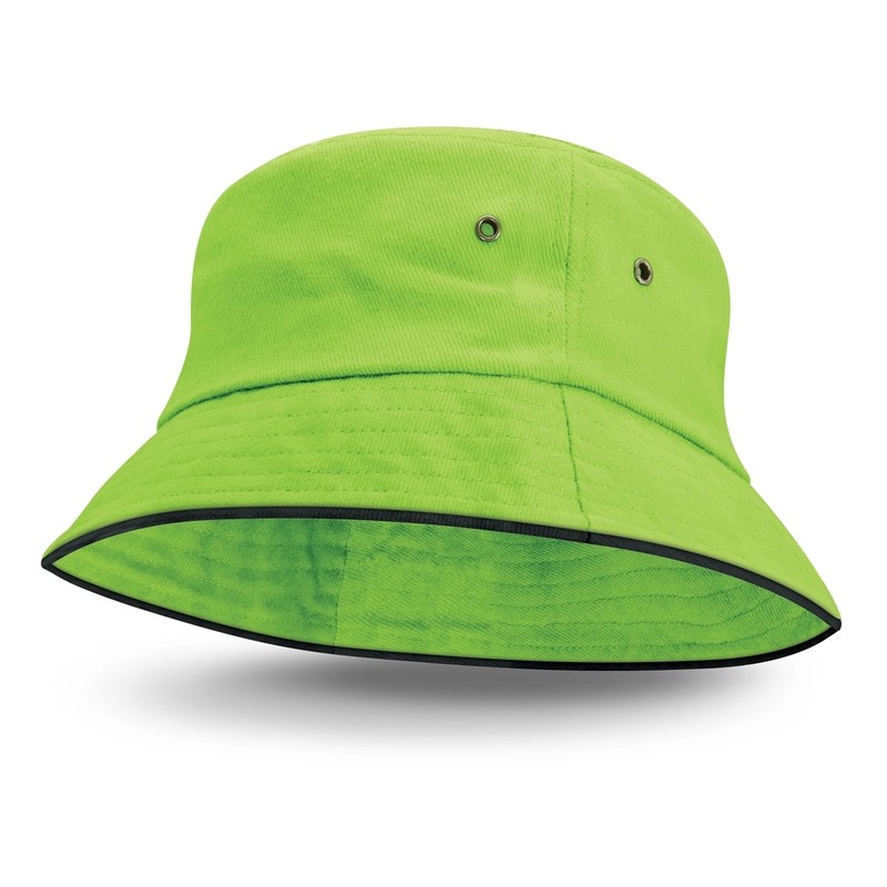 Bondi Black Sandwich Trim Bucket Hat