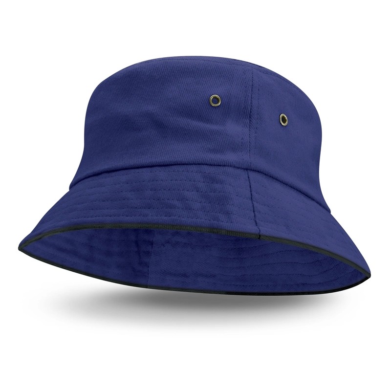 Bondi Black Sandwich Trim Bucket Hat
