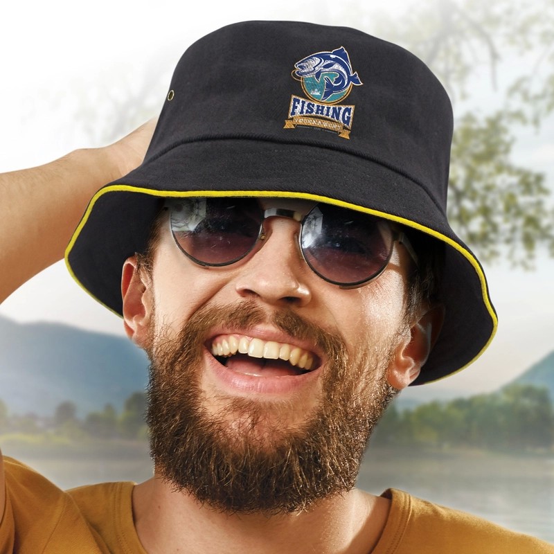Bondi Coloured Sandwich Trim Bucket Hat
