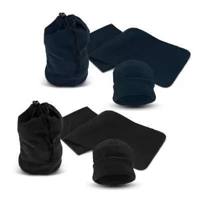 Seattle Polar Fleece Scarf and Beanie Set