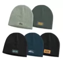 Nebraska Cable Knit Acrylic Beanie with Patch