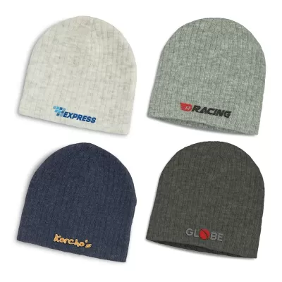 Nebraska Heather Cable Knit Acrylic Beanie