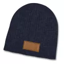 Nebraska Heather Cable Knit Acrylic Beanie with Patch