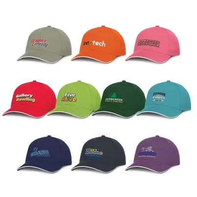 Swift White Trim 6 Panel Cotton Cap