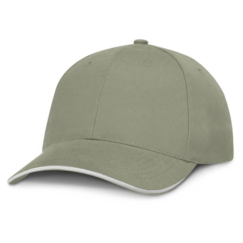 Swift White Trim 6 Panel Cotton Cap
