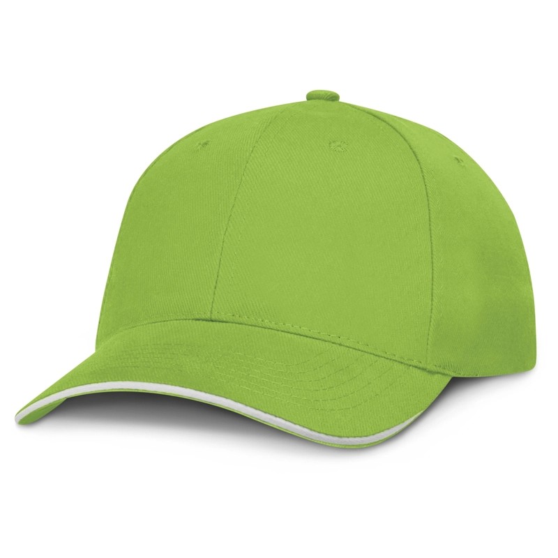Swift White Trim 6 Panel Cotton Cap