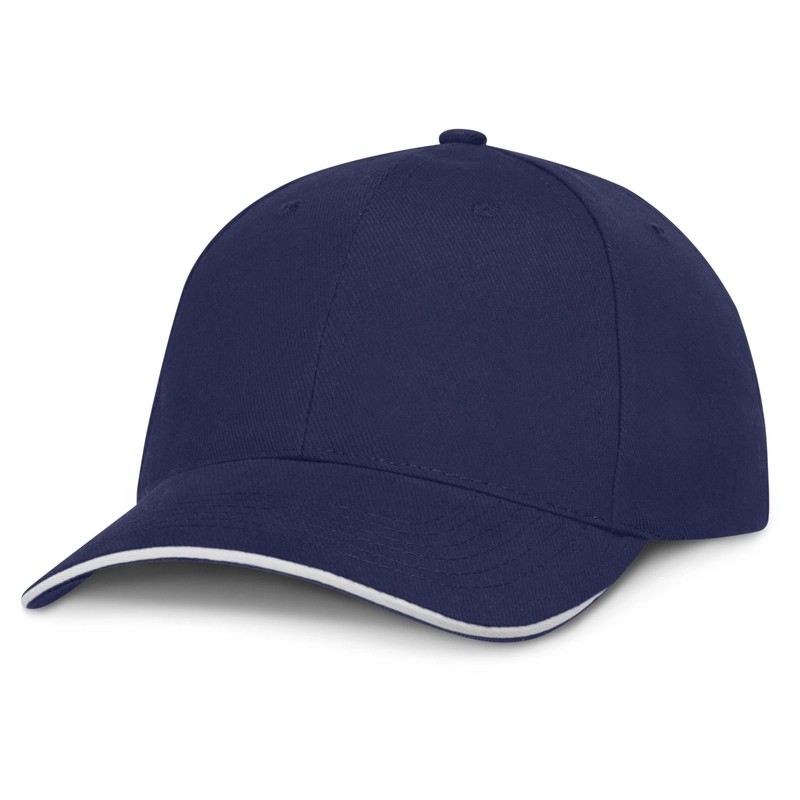 Swift White Trim 6 Panel Cotton Cap