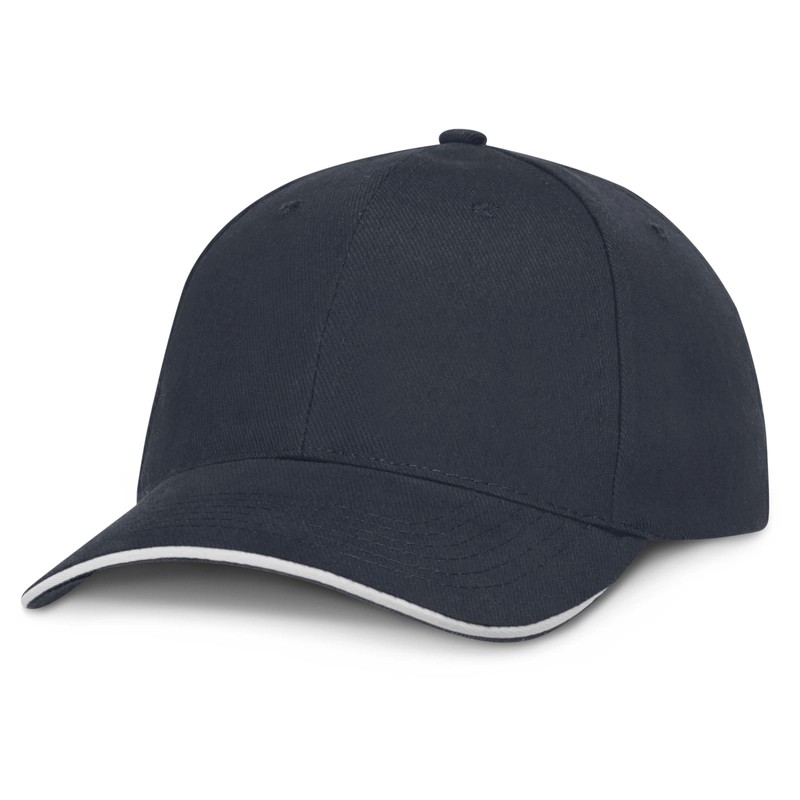 Swift White Trim 6 Panel Cotton Cap