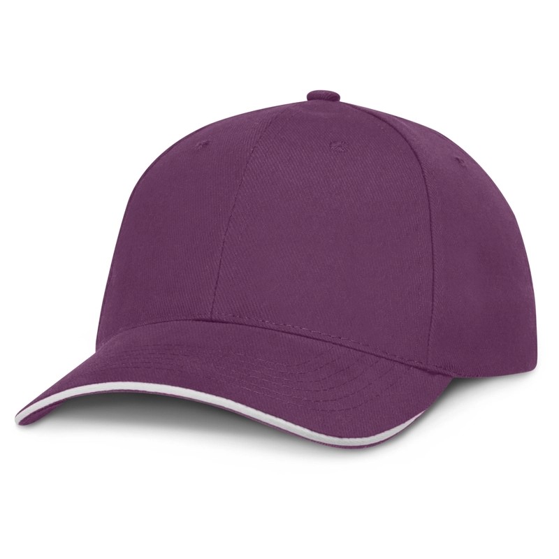 Swift White Trim 6 Panel Cotton Cap