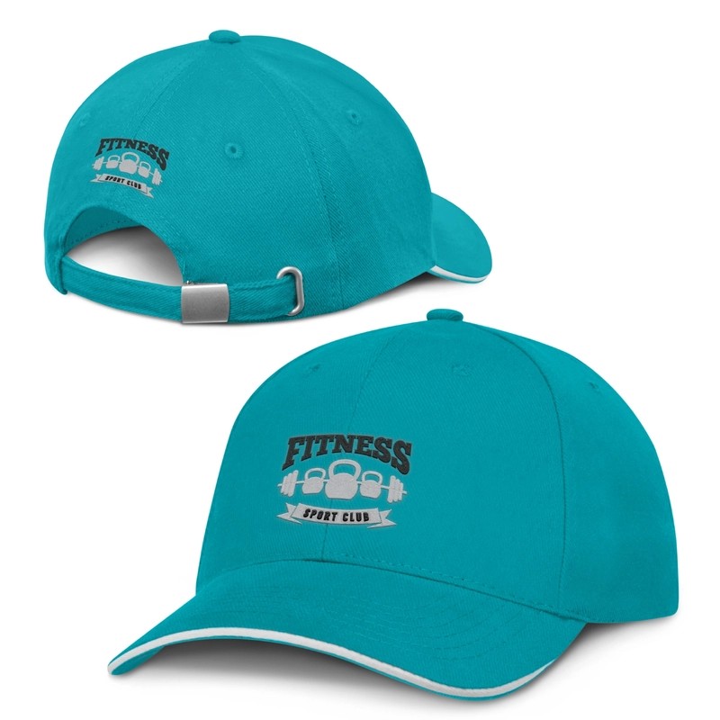 Swift White Trim 6 Panel Cotton Cap