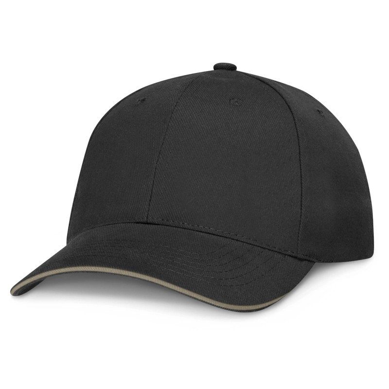 Swift Black 6 Panel Cotton Cap