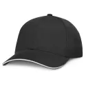 Swift Black 6 Panel Cotton Cap