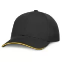 Swift Black 6 Panel Cotton Cap