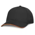 Swift Black 6 Panel Cotton Cap