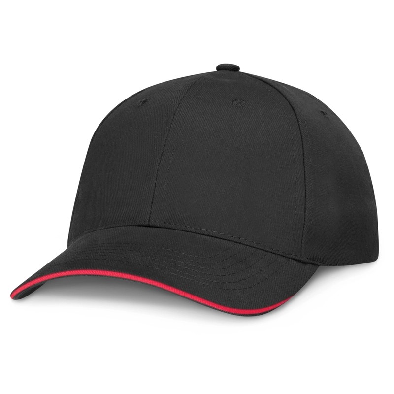 Swift Black 6 Panel Cotton Cap