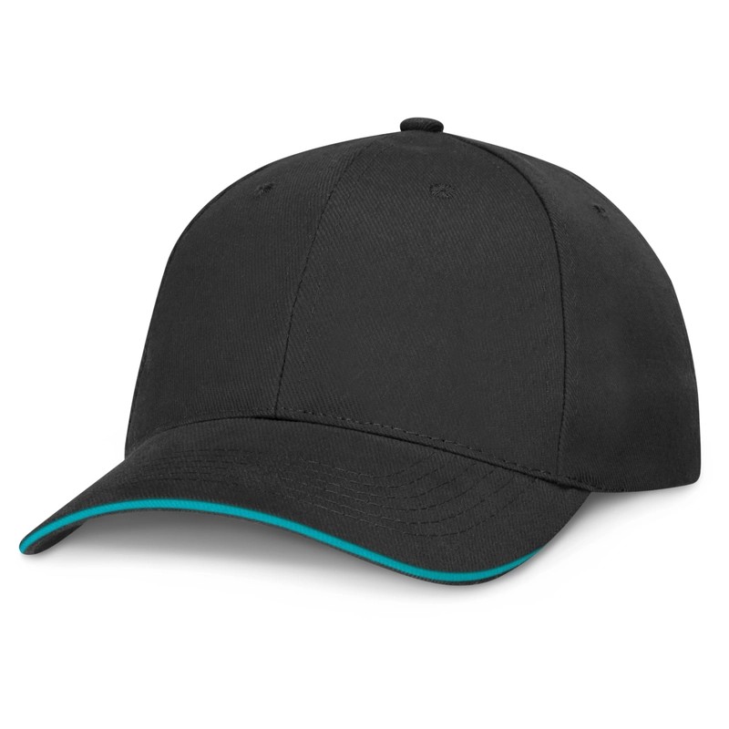 Swift Black 6 Panel Cotton Cap