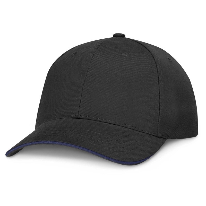 Swift Black 6 Panel Cotton Cap