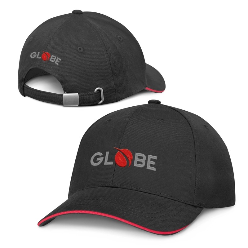 Swift Black 6 Panel Cotton Cap