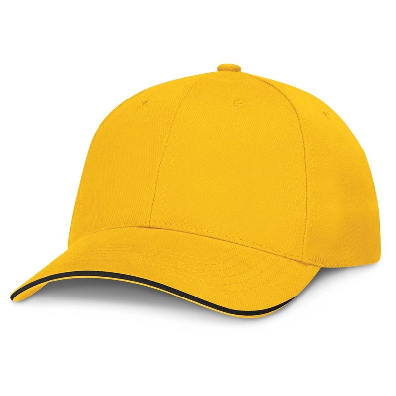 Swift Black Trim 6 Panel Cotton Cap