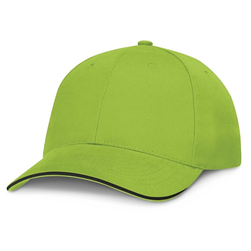 Swift Black Trim 6 Panel Cotton Cap