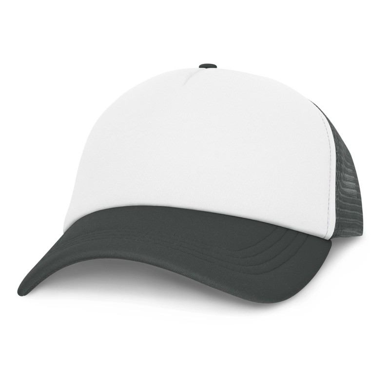 Cruise White Front 5 Panel Polyester Mesh Cap