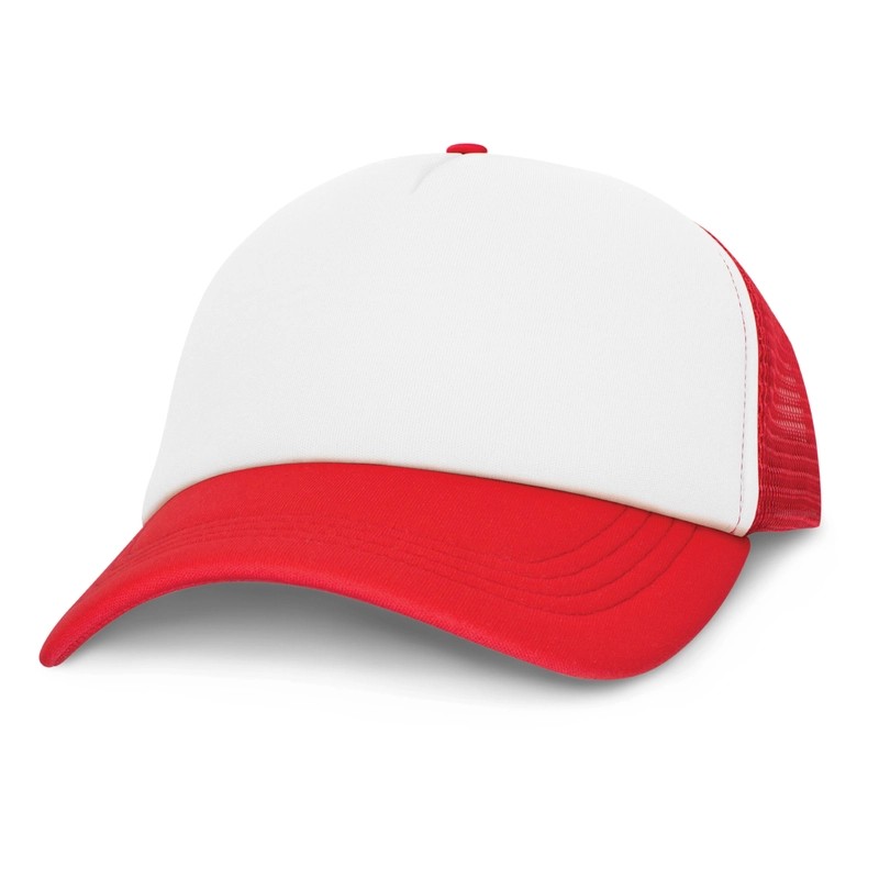 Cruise White Front 5 Panel Polyester Mesh Cap