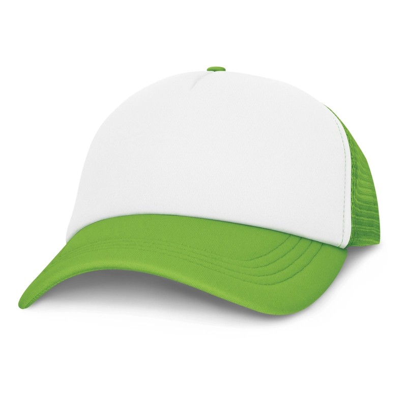 Cruise White Front 5 Panel Polyester Mesh Cap