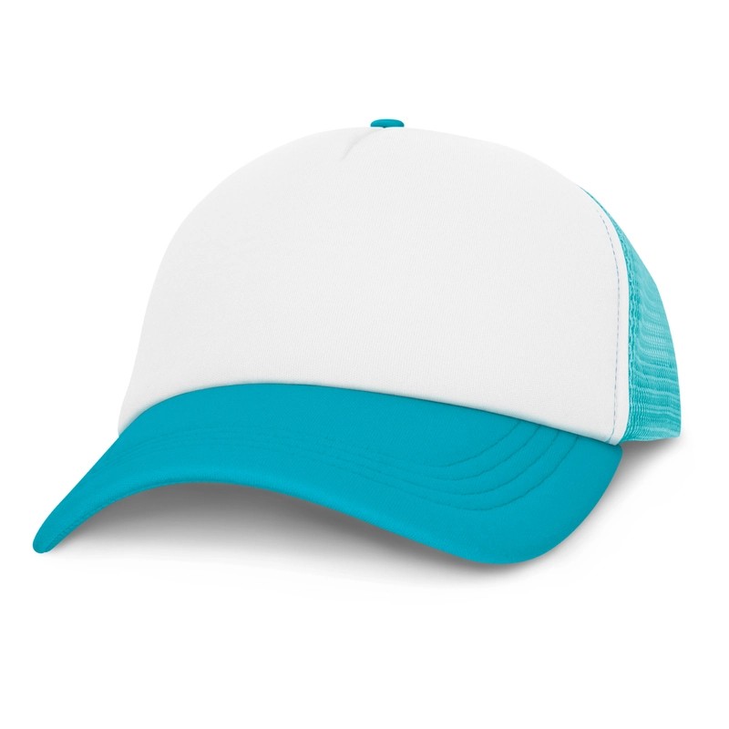 Cruise White Front 5 Panel Polyester Mesh Cap