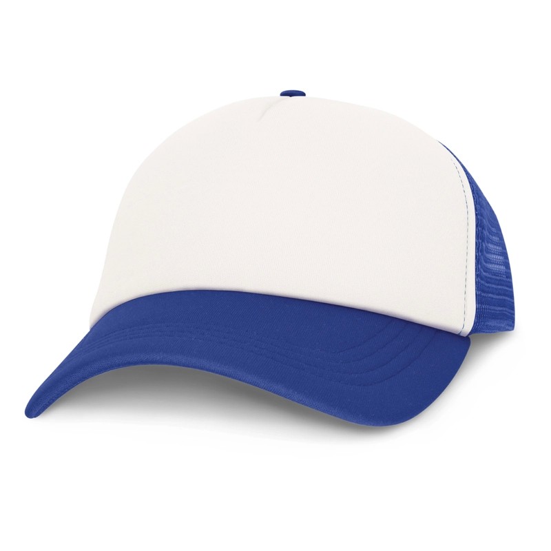 Cruise White Front 5 Panel Polyester Mesh Cap