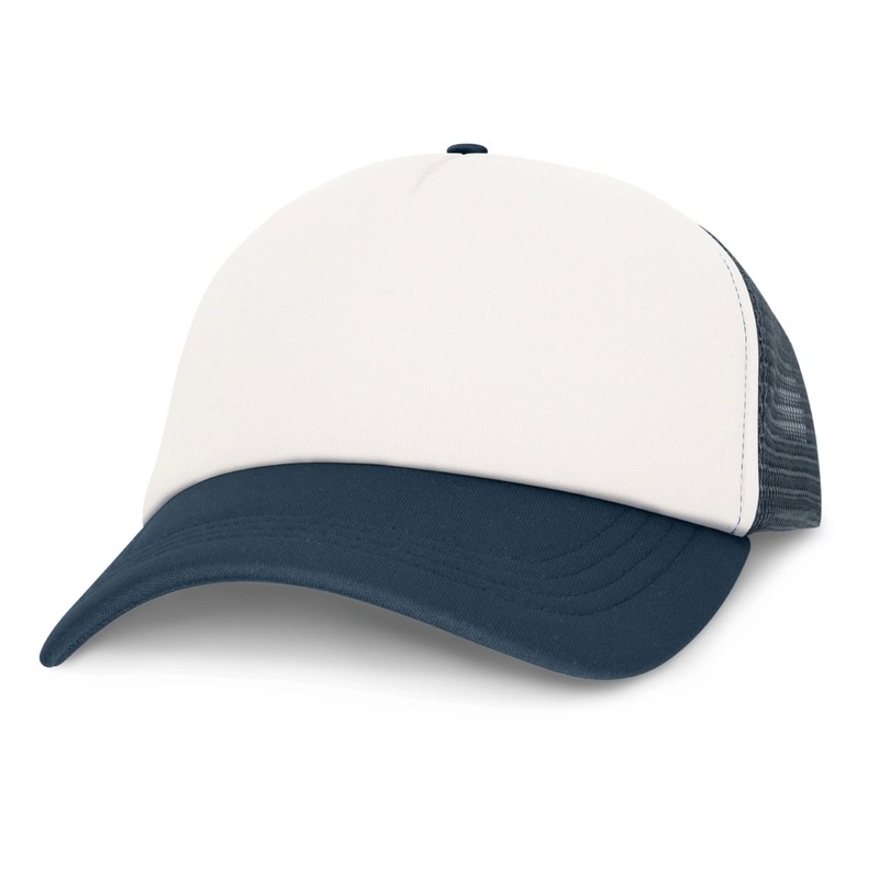 Cruise White Front 5 Panel Polyester Mesh Cap