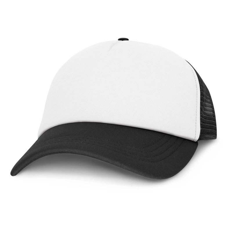 Cruise White Front 5 Panel Polyester Mesh Cap