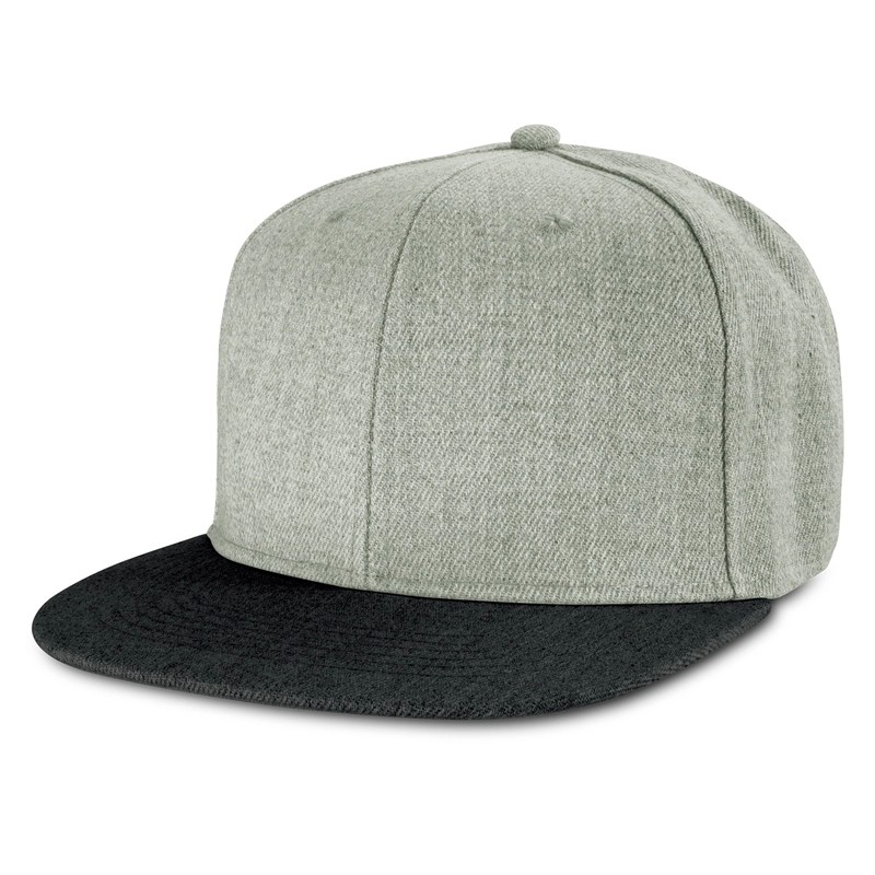 Chisel 6 Panel Polyester Flat Peak Cap